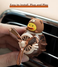 Airforce Car Air Freshener with 2 Aromatherapy Tablets (Yellow)