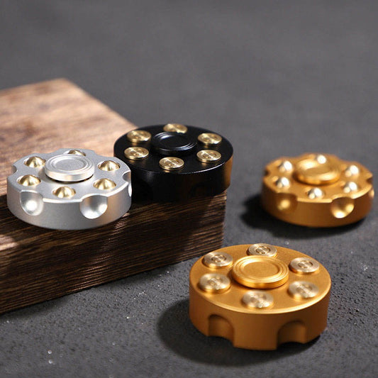 Gold Alloy Spinner Wheel with Bullet End Caps – Unique Fidget Toy