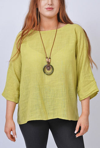Plain Necklace Cotton Top