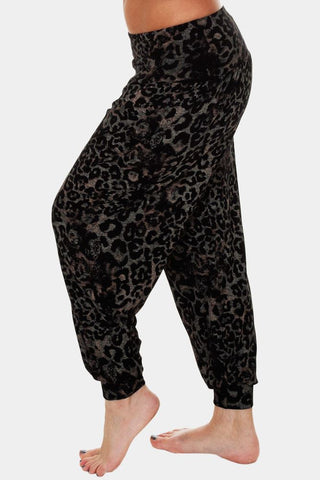 womens Leopard Print Full Length Ali Baba Harem Trousers [Pack of 6]