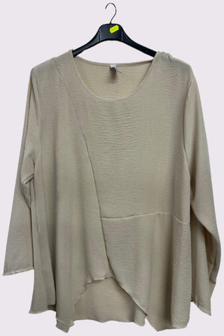 Plain Asymmetrical Oversized Top