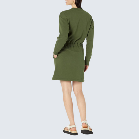 Womens Waisted Sweatshirt Dress