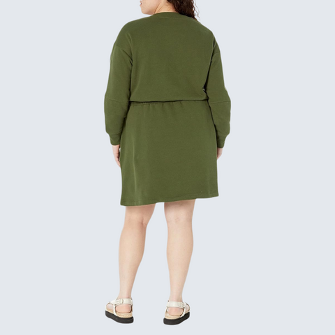 Womens Waisted Sweatshirt Dress
