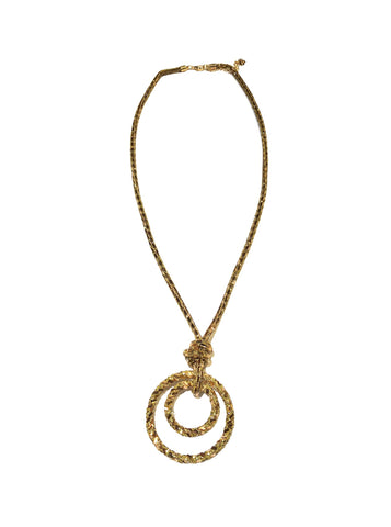 Sparkly Detailed Gem Hoop Necklace