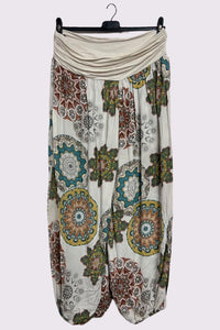 Multi Mandala Print Baggy Harem Style Trousers