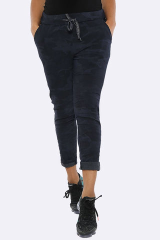 Plain Glitter Drawstring Trouser