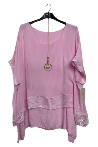 Plain Layered Hem With A Sheer Top