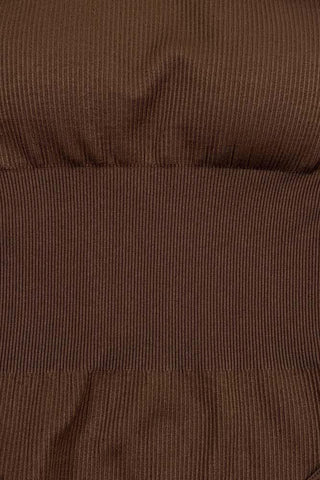 Plain Ribbed Padded Nylon Bodysuit