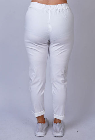 Heart Motif Drawstring Magic Pants