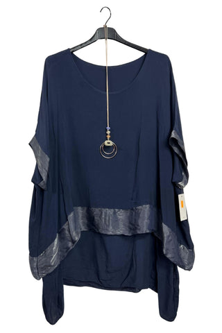 Plain Layered Hem With A Sheer Top