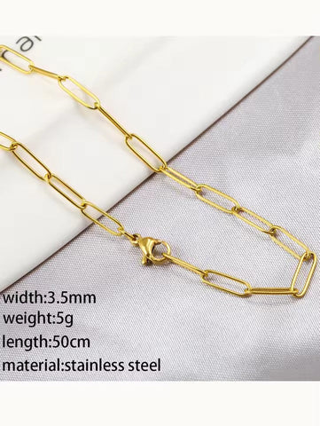 Elegant 18K Gold Plated Link Bracelet