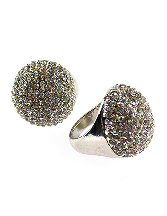 Semi-Circle Diamante Ring