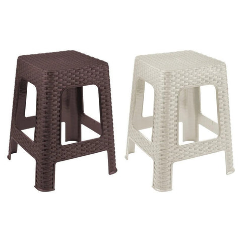Tuffex Plastic Rattan Stool – Durable, Lightweight Kitchen & Bathroom Stool