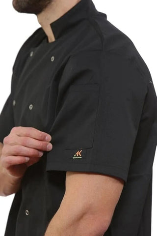 Men’s & Women’s Chef Apron Jacket – Short Sleeve, Pin-Pocketed, Buttoned Top for Kitchen Use