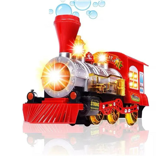 Steam Engine Bubble Train Toy for Kids – Bubble Blowing Toy with Lights and Sound Effects