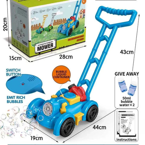 Automatic Bubble Lawn Mower Toy for Kids – Outdoor Push Toy with Sound Effects