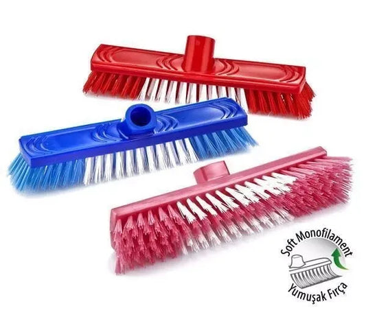 Plastic Soft Bristle Cleaning Broom Brush – Floor Sweeping and Kitchen Cleaning Brush
