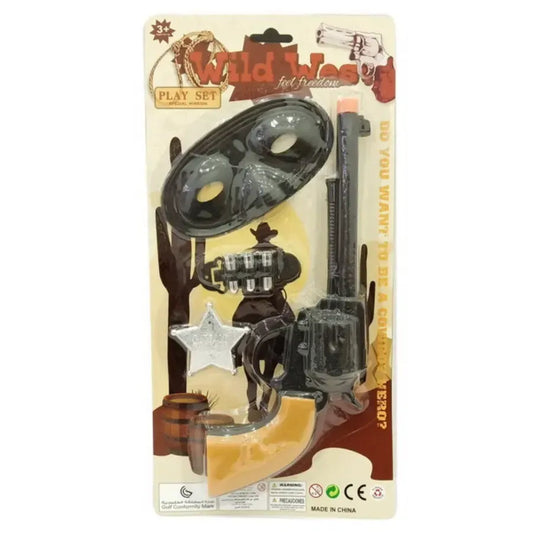 Wild West Cowboy Toy Gun Set – Sheriff Role Play Kit for Kids in Western Style