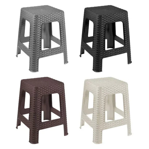 Tuffex Plastic Rattan Stool – Durable, Lightweight Kitchen & Bathroom Stool