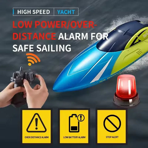 RC High-Speed Remote Control Electric Boat – Water Toy for Kids & Adults