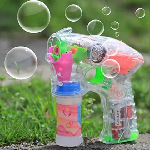 Electric Bubble Gun Toy – Battery Operated, Lights & Sound for Kids’ Outdoor Fun