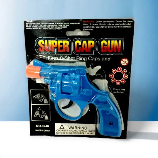Super Cap Toy Revolver Gun with 96 Ring Cap Shots – 8-Shot Cap Firing Mechanism