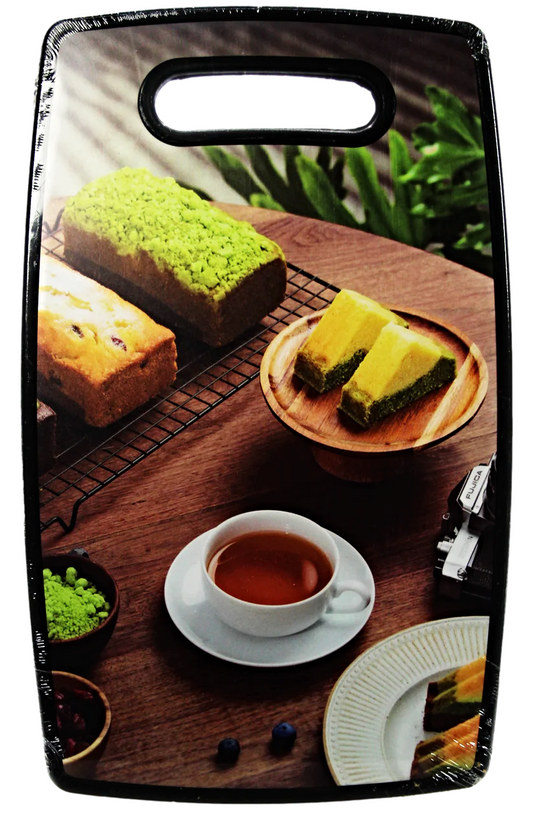 Plastic Kitchen Chopping Board with Printed Design – 22.5 x 35.5 x 1.1 cm