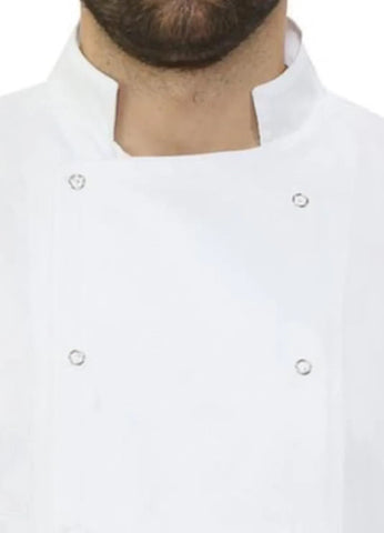 Men’s & Women’s Chef Apron Jacket – Short Sleeve, Pin-Pocketed, Buttoned Top for Kitchen Use