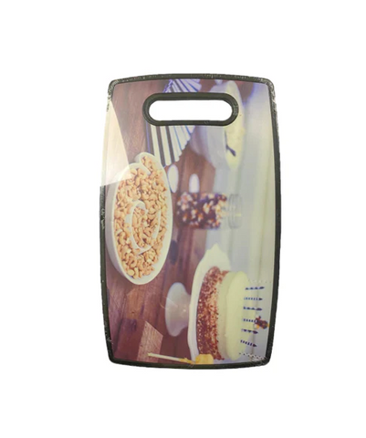 Plastic Kitchen Chopping Board with Printed Design – 22.5 x 35.5 x 1.1 cm