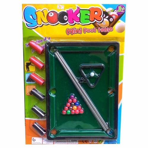 Mini Kids Snooker Pool Table Set – Toy Billiards Game with Balls & Cues (3+)
