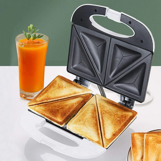 3-in-1 Breakfast Sandwich Maker – Nonstick Toaster & Egg Muffin Maker with Auto Timer