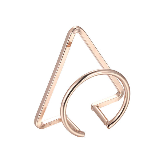 Geometric Triangle Ring Gold