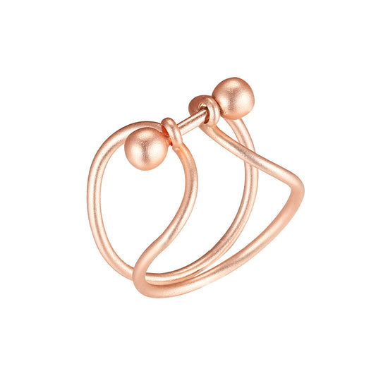 Looped Bar Gold Ring