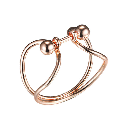 Looped Bar Rose  Ring