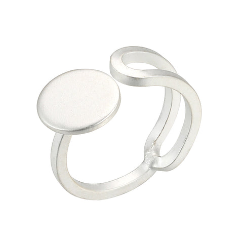 Pressed Circle Oblong Ring