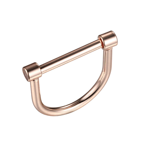 Geometric Horseshoe Shaped Rose Gold  Ring