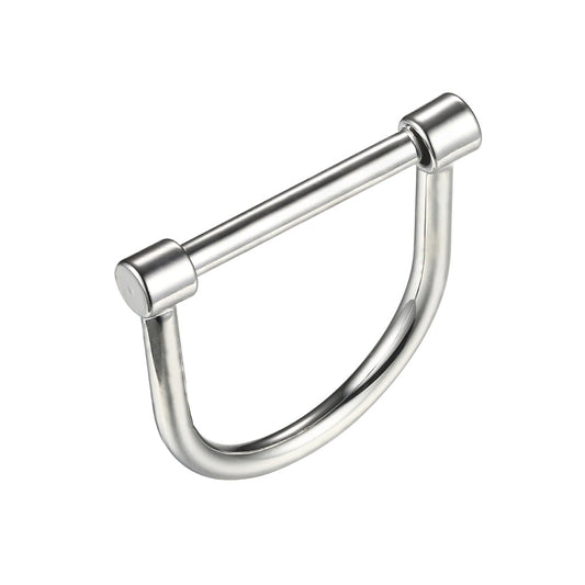 Geometric Horseshoe Shaped Silver Ring