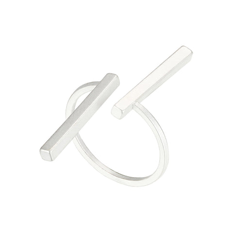 Geometric Slant T Bar Ring