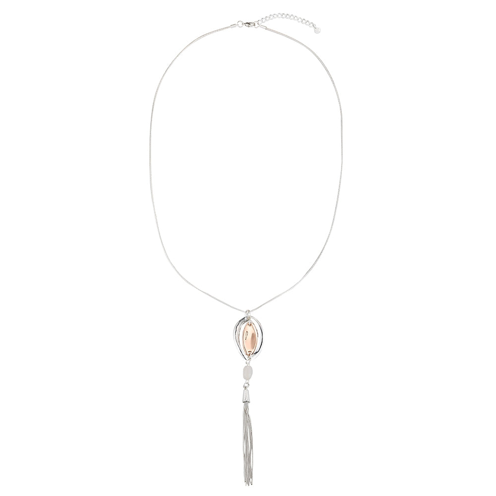Tassel Drop Long Necklace - Mix