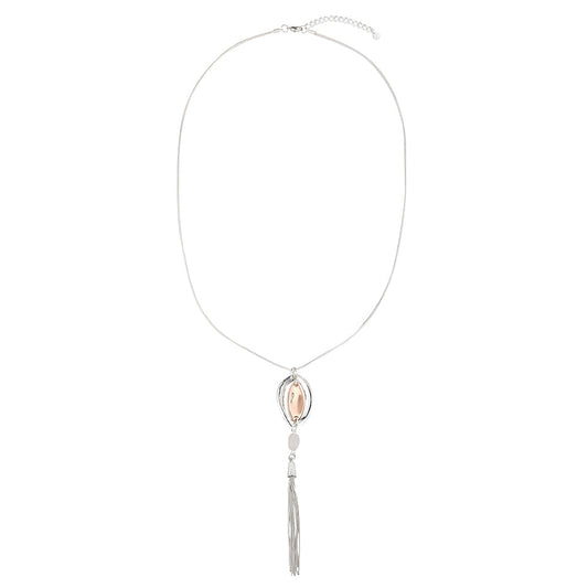 Tassel Drop Long Necklace - Mix