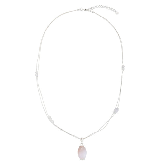 Stone Necklace - Silver