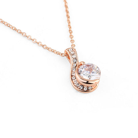 Sparkle Twist Pendant - Rose Gold