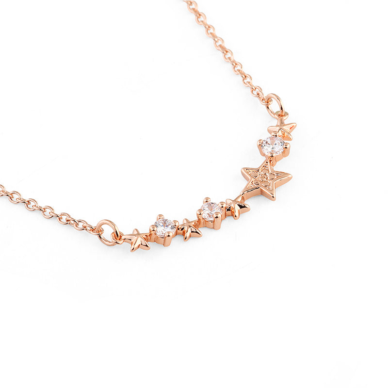 Shooting Star Pendant - Rose Gold