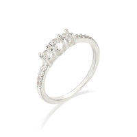 Three Stone Ring - Silver