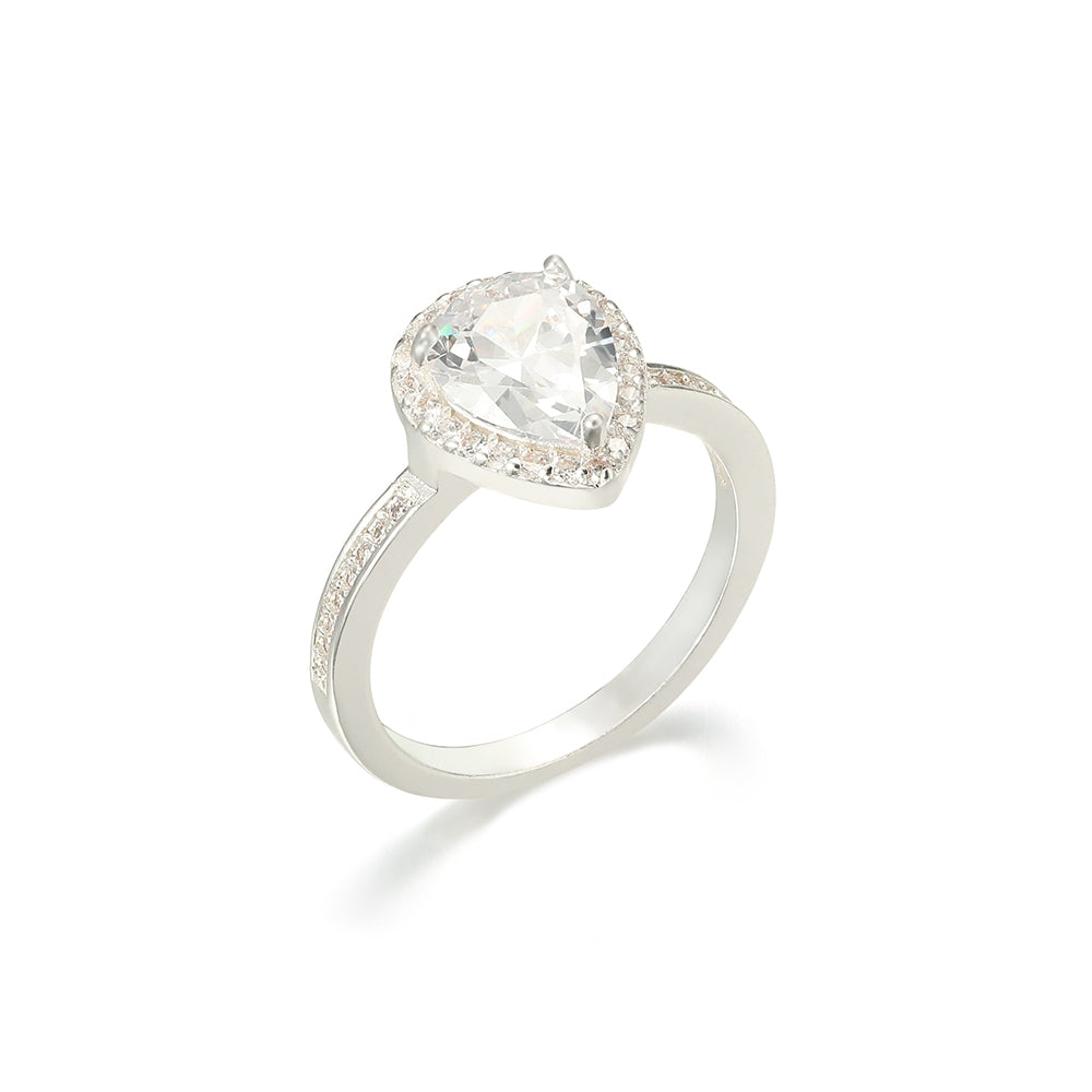 Pear Ring - Silver
