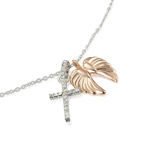 Cross and Wings Pendant - Mix