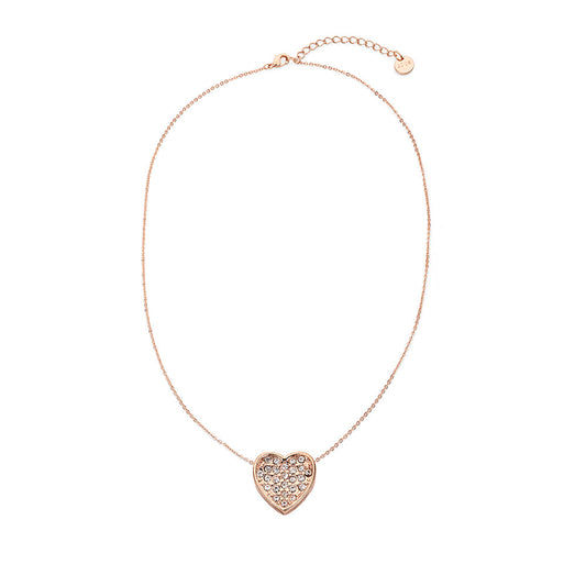 Sparkle Cluster Heart Pendant - Rose Gold