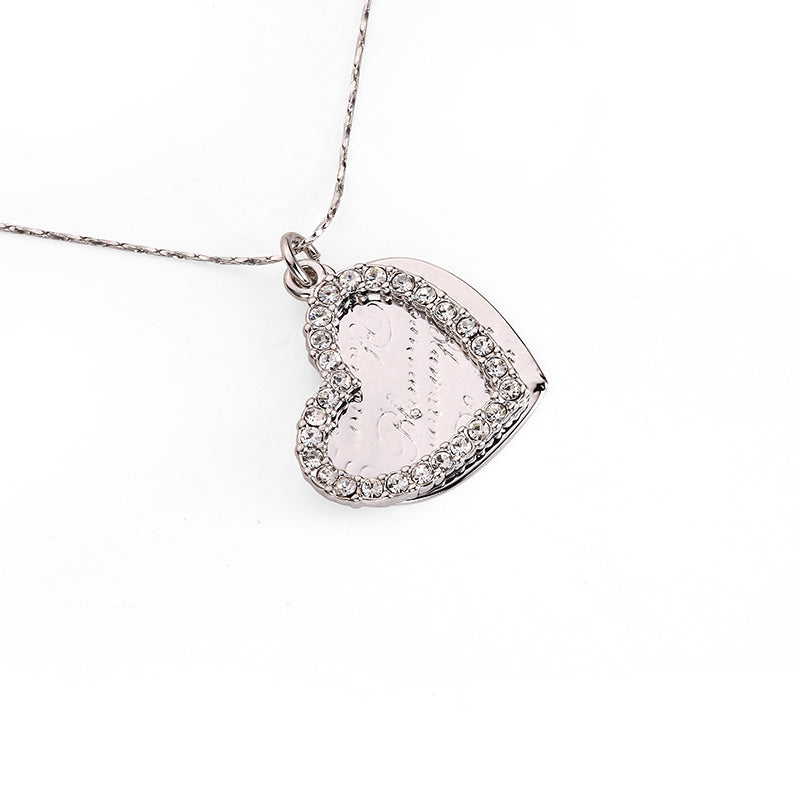 Double Heart Pendant Tag - Silver