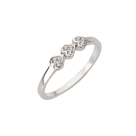 Triple Heart Ring - Silver