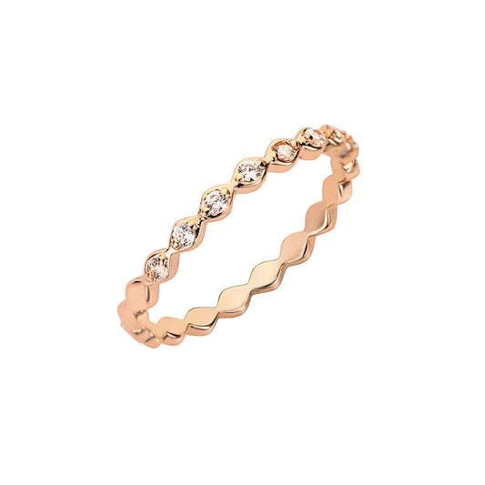 Diamond Band Rose Gold Ring